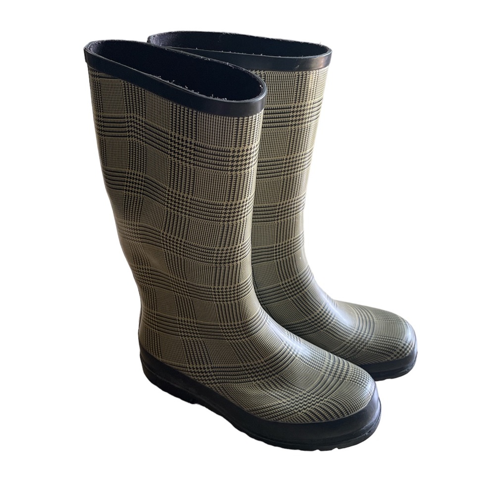 On Your Feet plaid Rain boots
